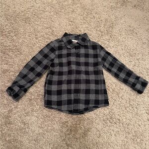 Bass Pro Outdoor Kids Plaid Kids Shirt - Black and Gray Check Size 3T